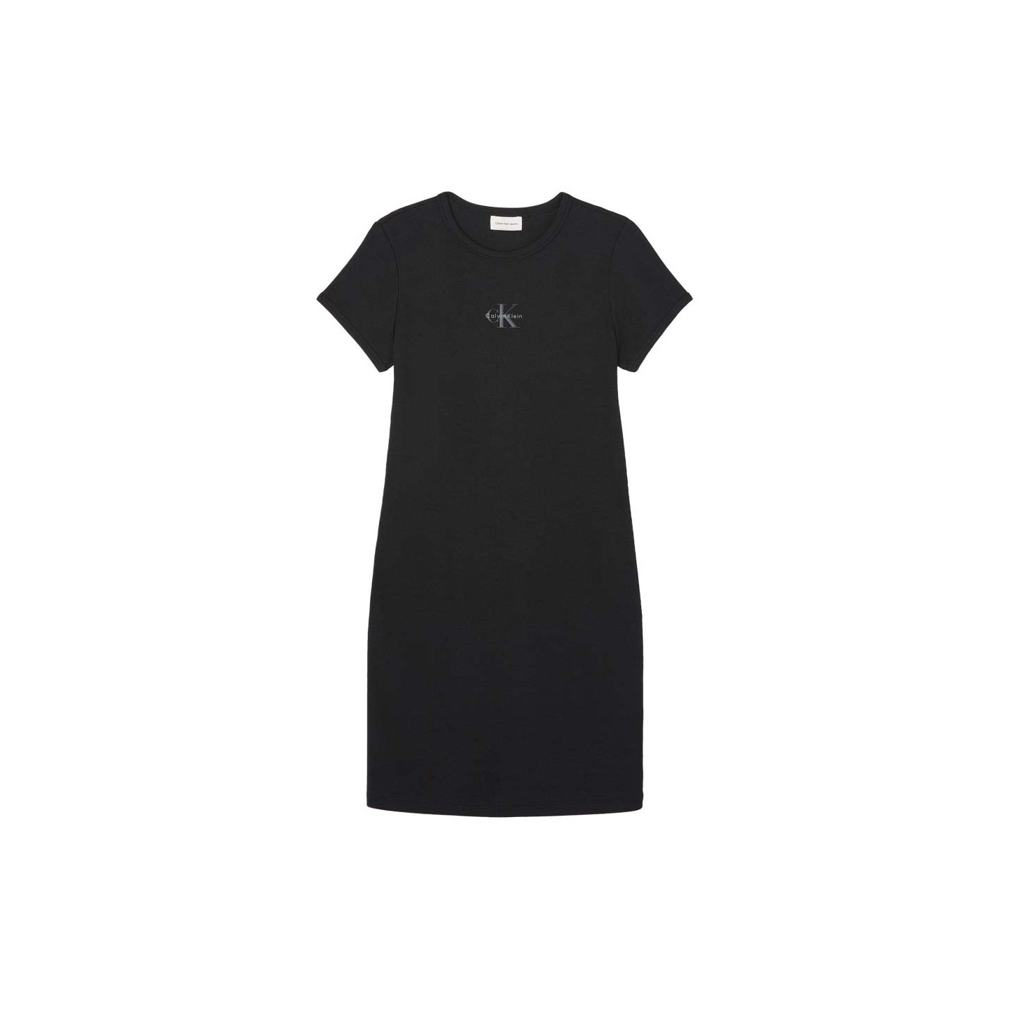 Calvin Klein Donna Nero Monologo Baby Rib Dress - Immagine 2
