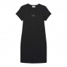 Calvin Klein Abito Rib Logo Nero Donna