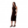 Calvin Klein Abito Rib Monologo Nero Donna