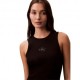 Calvin Klein Abito Rib Monologo Nero Donna