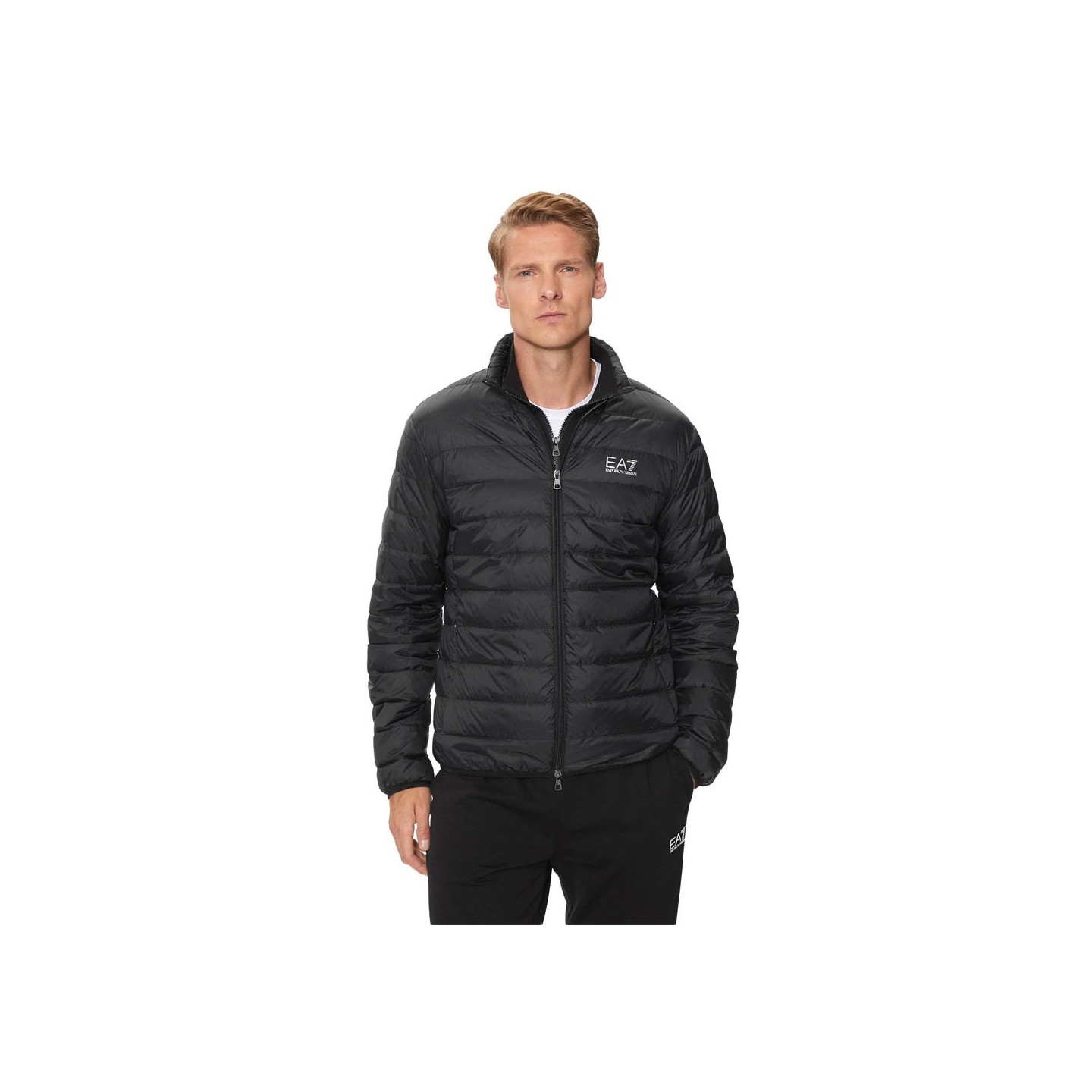 Ea7 Piumino Logo Nero Donna M