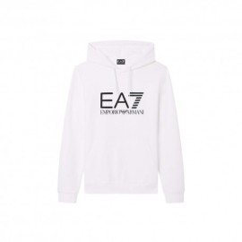 Ea7 Felpa Con Cappuccio Core Big Logo Bianco Uomo