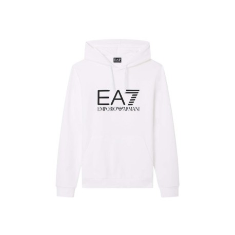 Ea7 Felpa Con Cappuccio Core Big Logo Bianco Uomo