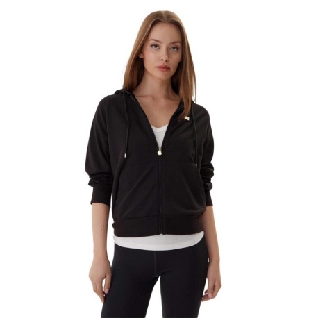 Ea7 Felpa Con Cappuccio Full Zip Core Nero Donna