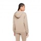 Ea7 Felpa Con Cappuccio Logo Beige Donna