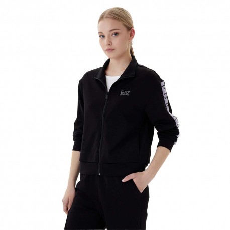Ea7 Felpa Con Cappuccio Natural Ventus Nero Donna