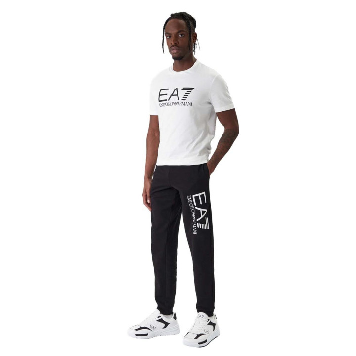 Ea7 Pantaloni Con Polsino Core Big Logo Nero Uomo