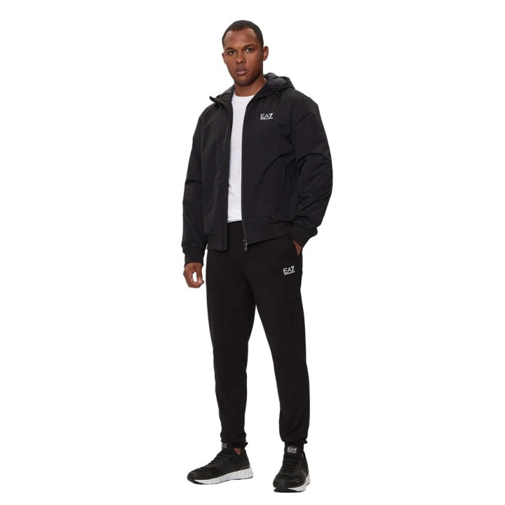 Ea7 Pantaloni Con Polsino Core Logo Piccolo Nero Uomo