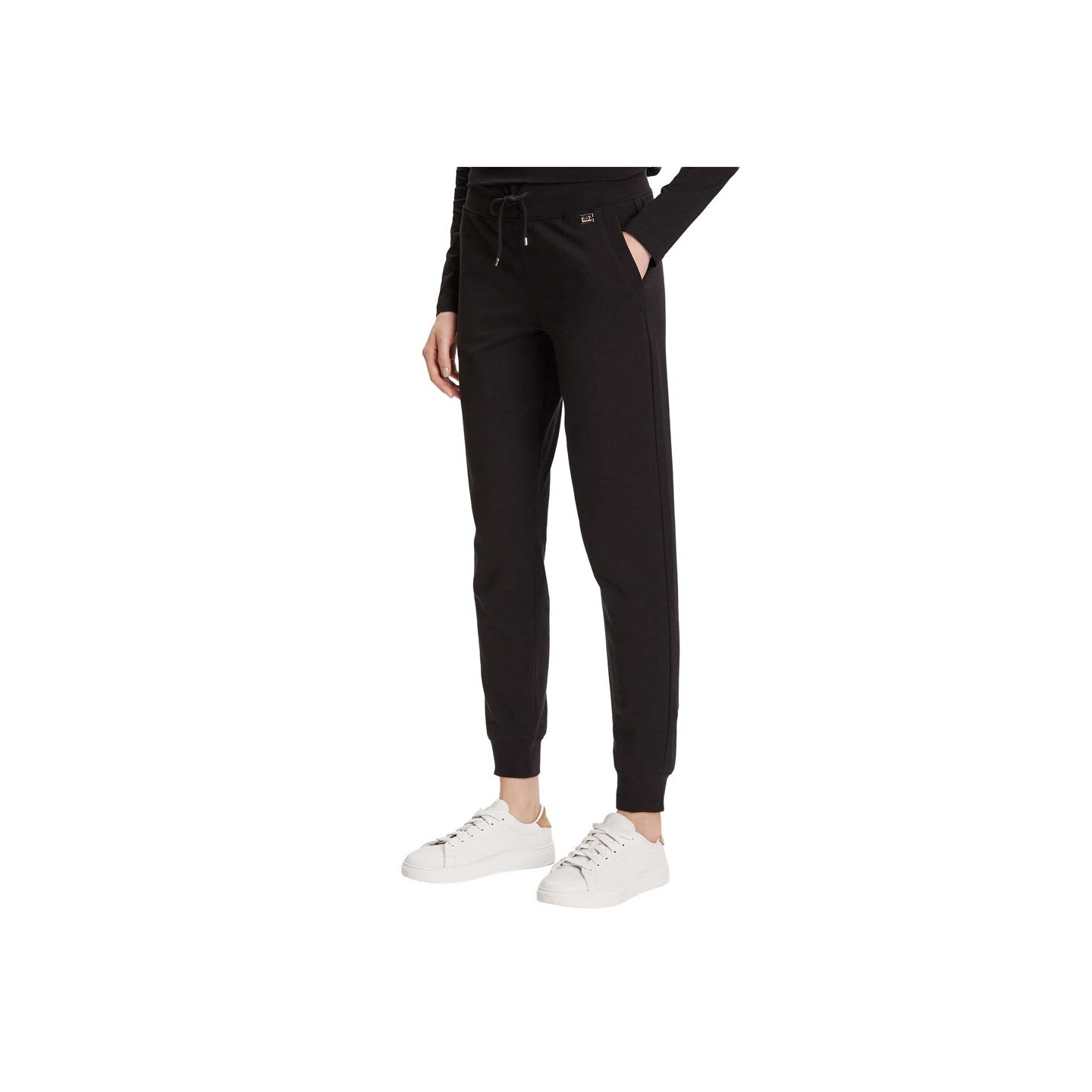 Ea7 Donna Nero Per 7W000461_af13135 Pantalone Da Tuta Core Lady (M), Casual, Sportivo, Cotone - Immagine 2