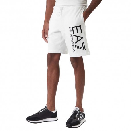 Ea7 Shorts Core Big Logo Bianco Uomo