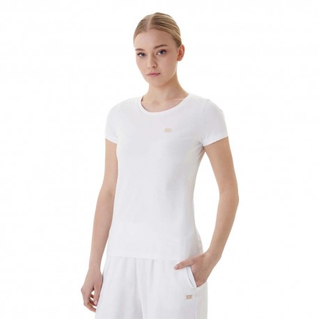 Ea7 T-Shirt Logo Core Bianco Donna