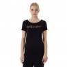 Ea7 T-Shirt Logo Glitter Nero Donna