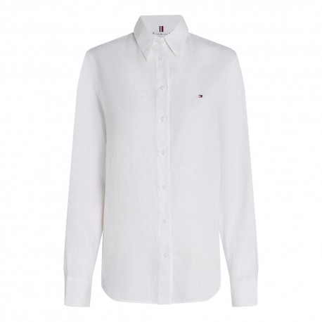 Tommy Hilfiger Camicia Lino Bianco Donna