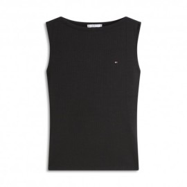 Tommy Hilfiger Canotta Rib Nero Donna