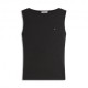 Tommy Hilfiger Canotta Rib Nero Donna
