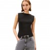 Tommy Hilfiger Canotta Rib Nero Donna