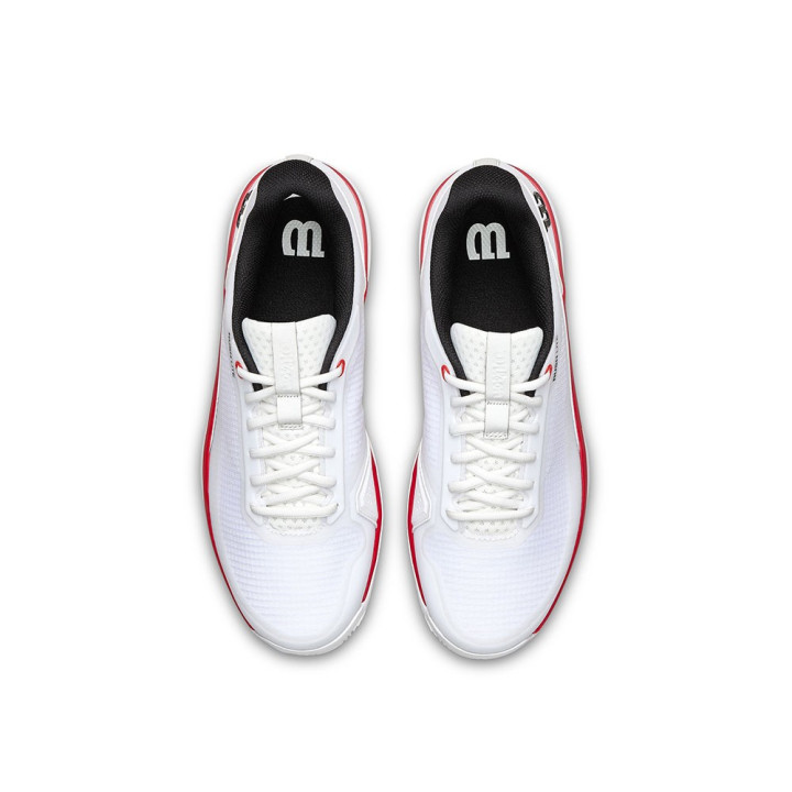 Wilson Tennis Rush Lite 5 Clay Bianco Nero Infrared - Scarpe Tennis Uomo