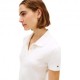 Tommy Hilfiger Polo Oro Button Bianco Donna