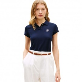 Tommy Hilfiger Polo Script Blu Donna