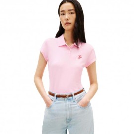 Tommy Hilfiger Polo Script Rosa Donna