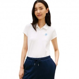 Tommy Hilfiger Polo Script Bianco Donna