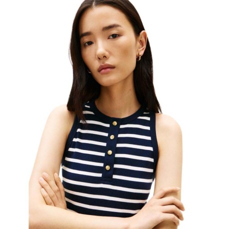 Tommy Hilfiger Abito Canotta Blu Donna