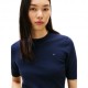Tommy Hilfiger T-Shirt In Maglia Blu Donna