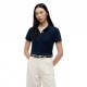 Tommy Hilfiger Polo Oro Button Blu Donna