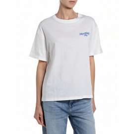 Replay T-Shirt Fantasia Bianco Donna
