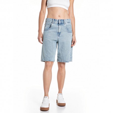 Replay Bermuda Light Blue Donna