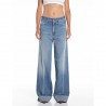 Replay Jeans Risvolto Blu Medio Donna