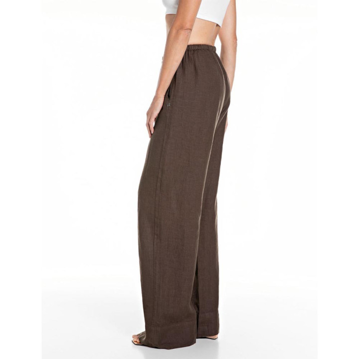 Replay Pantaloni Lino Moro Donna
