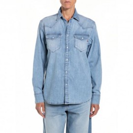 Replay Camicia Denim Blu Donna