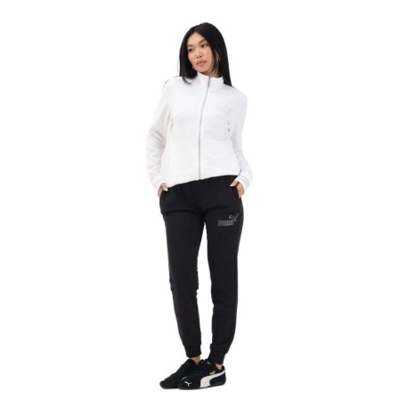 Puma Tuta Sportiva Strass Full Zip Bianco Donna