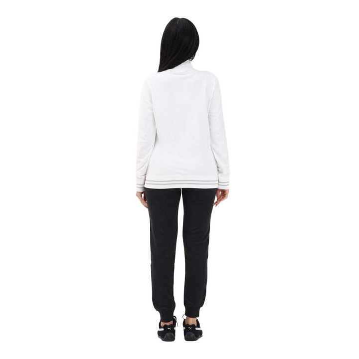 Puma Tuta Sportiva Strass Full Zip Bianco Donna