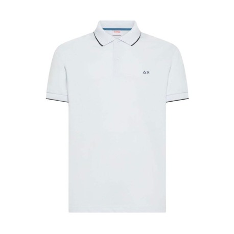 Sun 68 Polo Small Stripe Bianco Uomo