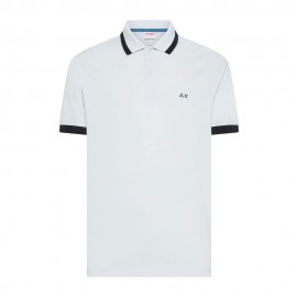 Sun 68 Polo Big Stripe Bianco Uomo