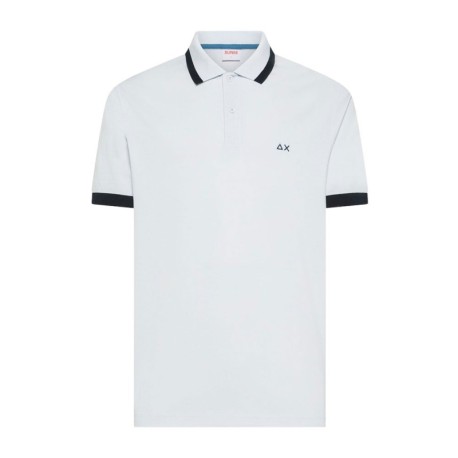 Sun 68 Polo Big Stripe Bianco Uomo