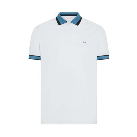 Sun 68 Polo Multistripe Bianco Uomo