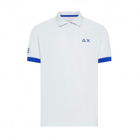 Sun 68 Polo Big Logo Fluo Bianco Uomo