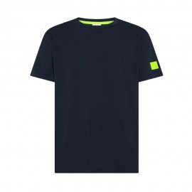 Sun 68 T-Shirt Logo Manica Blu Uomo