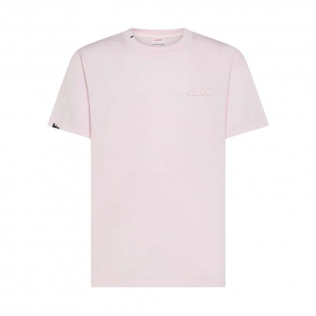 Sun 68 T-Shirt Logo Rosa Uomo