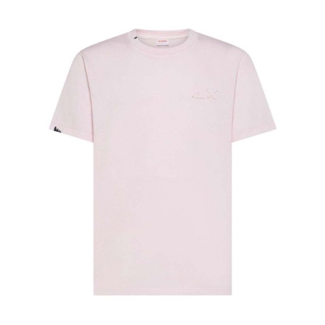 Sun 68 T-Shirt Logo Rosa Uomo