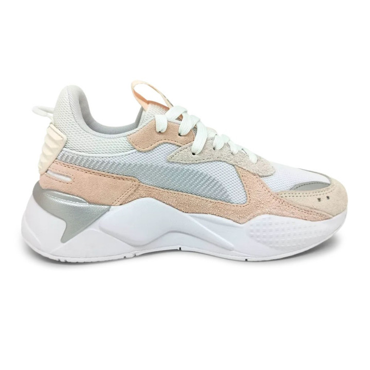 Puma Rs-X Mesh Suede Bianco Argento - Sneakers Donna