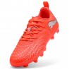 Puma Future 9 Play Fg Ag Rosso Grigio - Scarpe Calcio Bambino