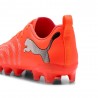 Puma Future 9 Play Fg Ag Rosso Grigio - Scarpe Calcio Bambino