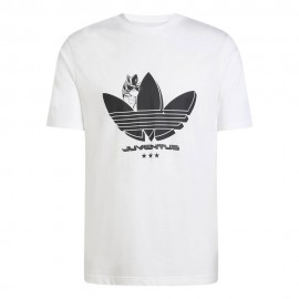 ADIDAS ORIGINALS T-Shirt Culture Juve Trefoil Bianco Nero Uomo