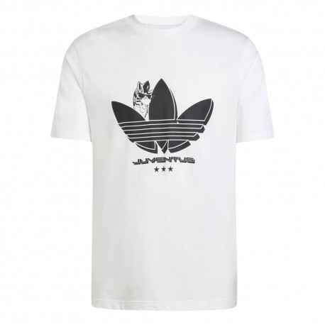 ADIDAS ORIGINALS T-Shirt Culture Juve Trefoil Bianco Nero Uomo