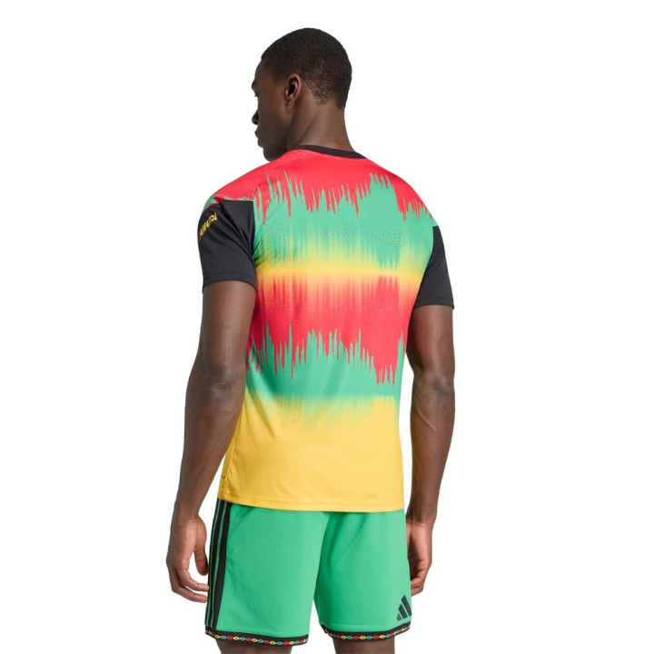 ADIDAS T-Shirt Pre Match Jamaica Oro Verde Red Uomo