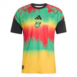 ADIDAS T-Shirt Pre Match Jamaica Oro Verde Red Uomo